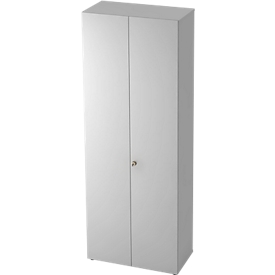 Schrank TOPAS LINE, Akten/Garderobenschrank, 6 Ordnerhöhen, B 800 mm, lichtgrau