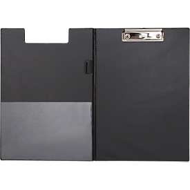 Schreibmappe Maul MAULpoly, A4, Innentasche, Stifteschlaufe, Klemmweite 8 mm, aufhängbar, L 320 x B 228 x H 13 mm, Karton/Polypropylen, recycelbar, schwarz