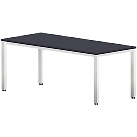 Schreibtisch BEXXSTAR, Quadratrohrfuß, Rechteck, B 1800 x T 800 x H 740 mm, schwarz