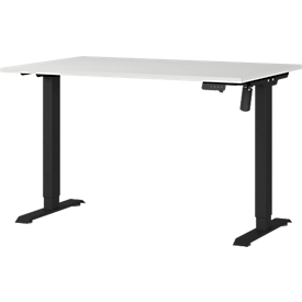Schreibtisch Profi 2.0, elektrisch höhenverstellbar, B 1200 x T 800 x H 710 - 1190 mm, lichtgrau/schwarz