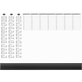 Schreibunterlage mit Kunststoffklappe, schwarz, 50 Bl.