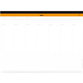 Schreibunterlage Rhodia, Wochenkalender, Leinenrücken, 60 Blatt mikroperforiert, A3 309 x 420 mm
