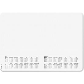 Schreibunterlage Sigel Dotted, A3, 30 Blatt mit Punktraster, mehrsprachiges 2-Jahres-Kalendarium für 2026-2027, FSC®-Mix Papier, schwarz-weiss