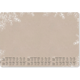 Schreibunterlage Sigel Natural Eucalyptus, A2, 30 Blatt mit Motiv, mehrsprachiges 3-Jahres-Kalendarium für 2026-2028, FSC®-Mix Papier, braun-weiss
