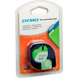 Schriftbandkassette für DYMO® Letra Tag, Papier, 12 mm, weiss
