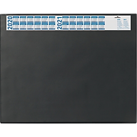 Schrijfonderlegger met kalender, zwart