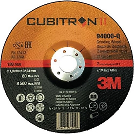 Schruppscheibe Cubitron™ II D125xS7mmKörnung 36 gekr.INOX Bohr.22,23mm 3M