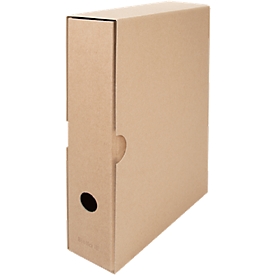 Schuber Biella, für DIN A4 Ordner mit 70 mm Rückenbreite, B 75 x T 289 x H 325 mm, Recyclingkarton, 5 Stück