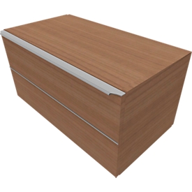 Schubladenschrank QUANDOS BOX, 1 Schub, B 800 x T 440 x H 374 mm, Kirsche Romana