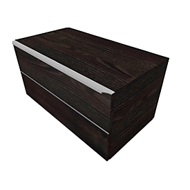 Schubladenschrank QUANDOS BOX, 1 Schub, B 800 x T 440 x H 374 mm, Mooreiche