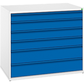 Schubladenschrank Serie Verso, 6 Schubladen, H 900 x B 1050 mm, ohne Schloss