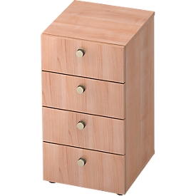 Schubladenschrank TOPAS LINE, 2 OH, B 400 mm, Nussbaum-Dekor/Nussbaum-Dekor