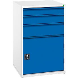 Schubladenschrank Verso, 3 Schubladen, 1 Tür, ohne Schloss