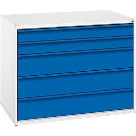 Schubladenschrank Verso, 5 Schubladen, Breite 1050 mm, ohne Schloss