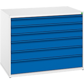 Schubladenschrank Verso, 6 unterschiedlich hohe Schubladen, ohne Schloss