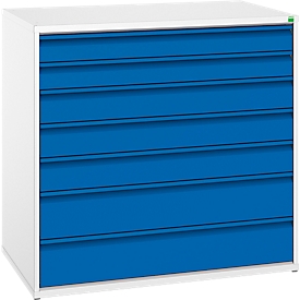 Schubladenschrank Verso, 7 Schubladen, Tragfähigkeit 1 Tonne, ohne Schloss