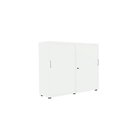 Schuifdeurkast 3 ordnerhoogten, B 1350, wit
