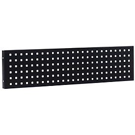 Schulte Lagertechnik Afscherming voor uitschuifbaar baliesysteem MULTIplus, B 750 x H 250 mm, geperforeerde staalplaat, zwart