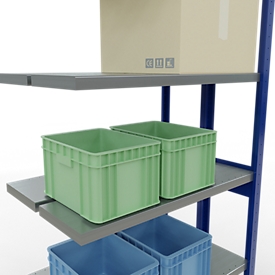 SCHULTE Lagertechnik - Dubbel legbordstelling. Type 250 kg - 2500x1000x2x300 mm, 12 legborden