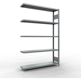 SCHULTE Lagertechnik Fachbodenregal - Stecksystem MULTIplus 250 Anbauregal - 2000x1300x300 mm, Typ 250 kg