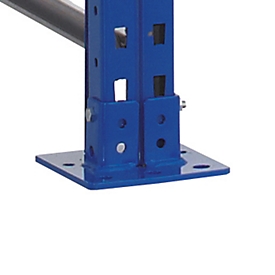 Schulte Lagertechnik Fußplatte für Stütze für Ständer S625-A18, B 145 x T 155 mm, Stärke 6 mm