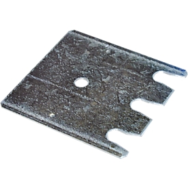 Schulte Lagertechnik Fußplatten-Unterlegblech für Ständerrahmen S610-M18-U und S625-A18, Stärke 1 mm, verzinkt, 1 Stück