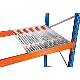Schulte Lagertechnik Holmbündig einlegbarer Gitterrost für Palettenregale, B 950 x T 800 mm, für Holmtiefe 50 mm, verzinkt, 1 Stück