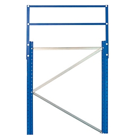 Schulte Lagertechnik Rahmenerhöhung für Ständerrahmen, T 800 x H 500 mm, enzianblau RAL 5010