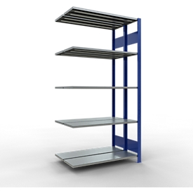SCHULTE Lagertechnik - Rayonnage double emboîtable Modèle 150 - 2000x1000x2x300 mm 2x5 tablettes