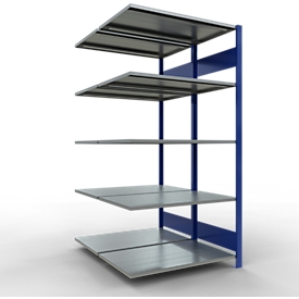 SCHULTE Lagertechnik - Rayonnage double emboîtable Modèle 150 - 2000x1000x2x600 mm 2x5 tablettes