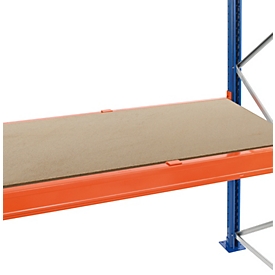 Schulte Lagertechnik spaanplaatniveau voor palletstellingen, dikte 38 mm, B 950 x D 800 mm, voor staanderhoogte 50 mm, verzonken, incl. dieptesteunen