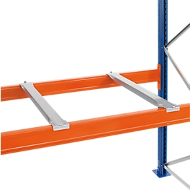 Schulte Lagertechnik Tiefenauflagen mit aufgestellter Lasche für Spanplatten, für Rahmentiefe 800 mm, verzinkt, 2 Stück