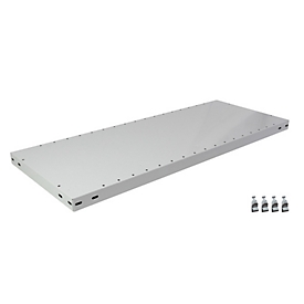 SCHULTE Lagertechnik Zusatz-Fachboden MULTIPlus 250, 750x300 mm, 40 mm Kante, mit 4 Fachbodenträgern