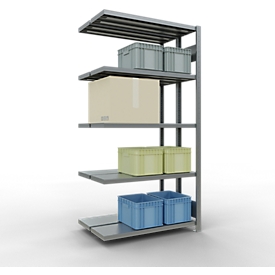 SCHULTE Technique de Stockage - Double montage enfichable. Type 250 kg - 2000x1000x2x300 mm, 10 tablettes