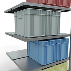 SCHULTE Technique de Stockage - Double montage enfichable. Type 250 kg - 2000x1000x2x500 mm, 10 tablettes