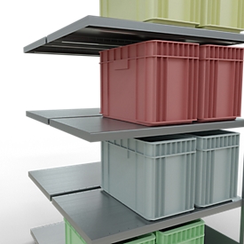 SCHULTE Technique de Stockage - Double montage enfichable. Type 250 kg - 2000x1000x2x600 mm, 10 tablettes