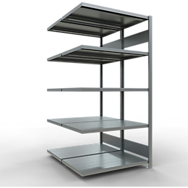 SCHULTE Technique de Stockage - Double montage enfichable. Type 250 kg - 2000x1000x2x600 mm, 10 tablettes