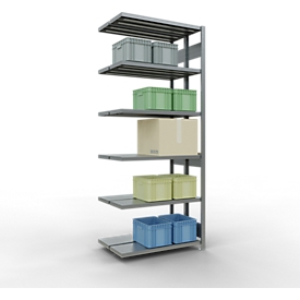 SCHULTE Technique de Stockage - Double montage enfichable. Type 250 kg - 2500x1000x2x300 mm, 12 tablettes