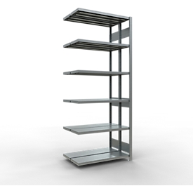 SCHULTE Technique de Stockage - Double montage enfichable. Type 250 kg - 2500x1000x2x300 mm, 12 tablettes