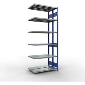 SCHULTE Technique de Stockage - Double montage enfichable. Type 250 kg - 2500x1000x2x300 mm, 12 tablettes