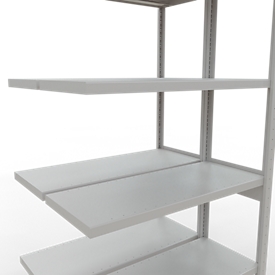 SCHULTE Technique de Stockage - Double montage enfichable. Type 250 kg - 2500x1000x2x400 mm, 12 tablettes