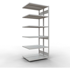 SCHULTE Technique de Stockage - Double montage enfichable. Type 250 kg - 2500x1000x2x400 mm, 12 tablettes