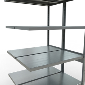 SCHULTE Technique de Stockage - Double montage enfichable. Type 250 kg - 2500x1000x2x500 mm, 12 tablettes