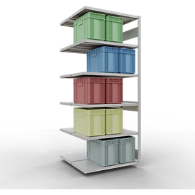 SCHULTE Technique de Stockage - Double montage enfichable. Type 250 kg - 2500x1000x2x500 mm, 12 tablettes