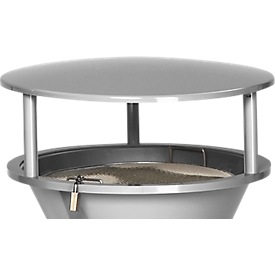 Schutzdach, für Standascher, aus Kunststoff, silber