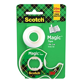 Scotch Magic-plakband, transparant, mat, 19 mm x 15 m + 10 m GRATIS