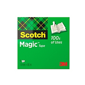 Scotch® plakband Magic™ Tape, kan gelabeld worden, 1 rol met L 66 m x B 19 mm