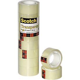 Scotch® Transparenter Klebefilm 550, 8 Stück, 19 mm x 10 m