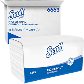 SCOTT®handdoeken Performance  interfold, 1-laag, B 315 x L 215 mm, wit, 3180 doekjes