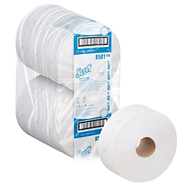 Scott® Jumbo Toilettenpapierrolle Essential 8501, 2-lagig, 6 Rollen á 1053 Blatt, weiß